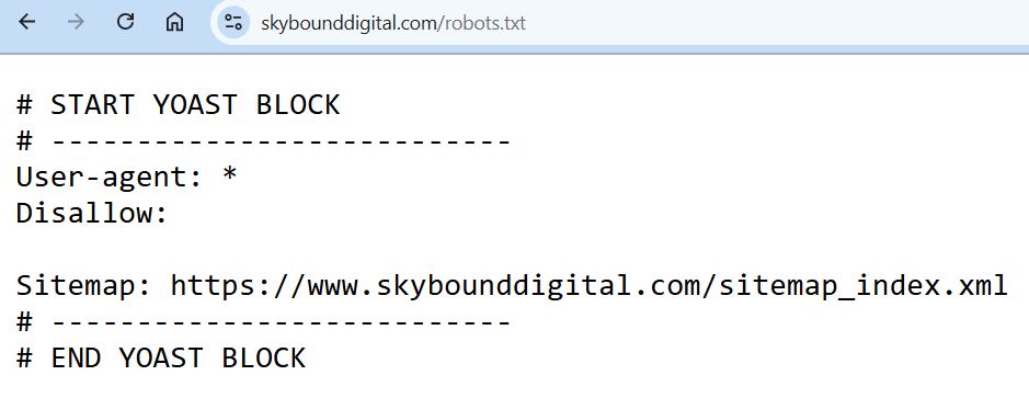 configured robots.txt file for your website properly